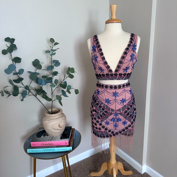 Nasty Gal Dresses & Skirts - Beaded Two Piece set